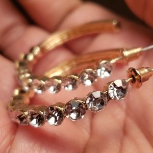 Gold Rhinestone Earrings